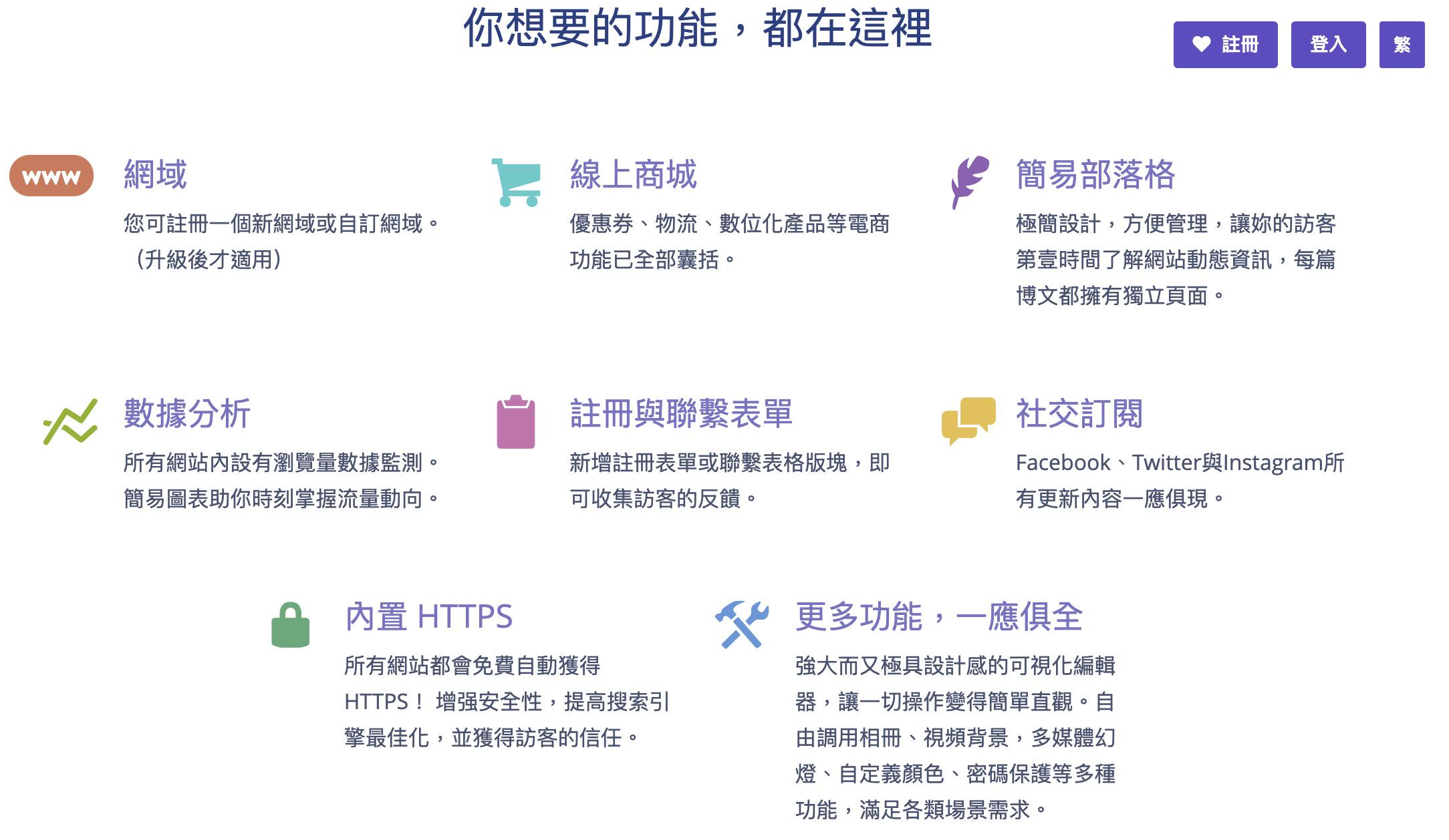 圖片取自Strikingly產品 圖片取自Strikingly產品